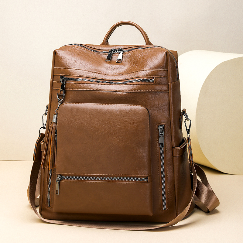 Leather Backpack Vintage - Ensemble de Sac à dos aspect