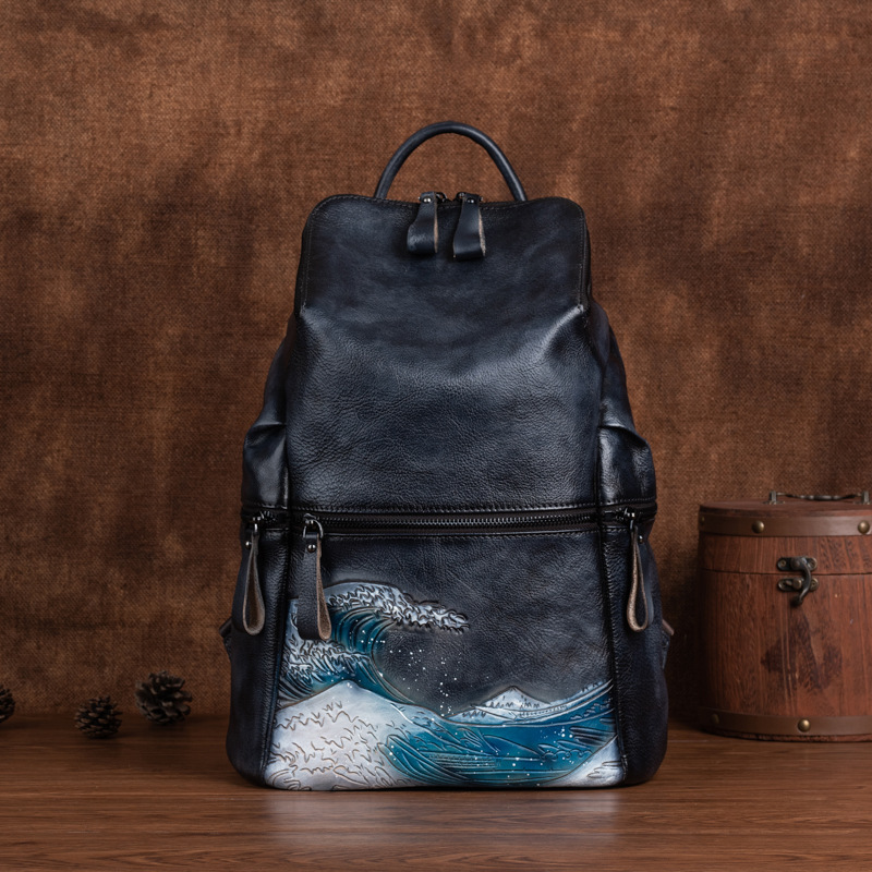 Sac à dos Johnature en cuir vé - Leather Backpack Vintage avis et prix