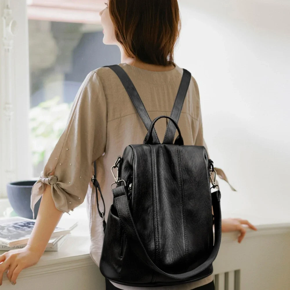 NOUVEAU Sac à Dos Antivol pour - Leather Backpack Vintage avis et prix